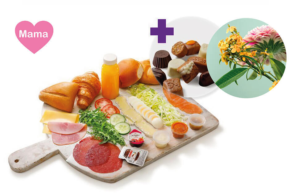 Moederdag ontbijt + bloemetje